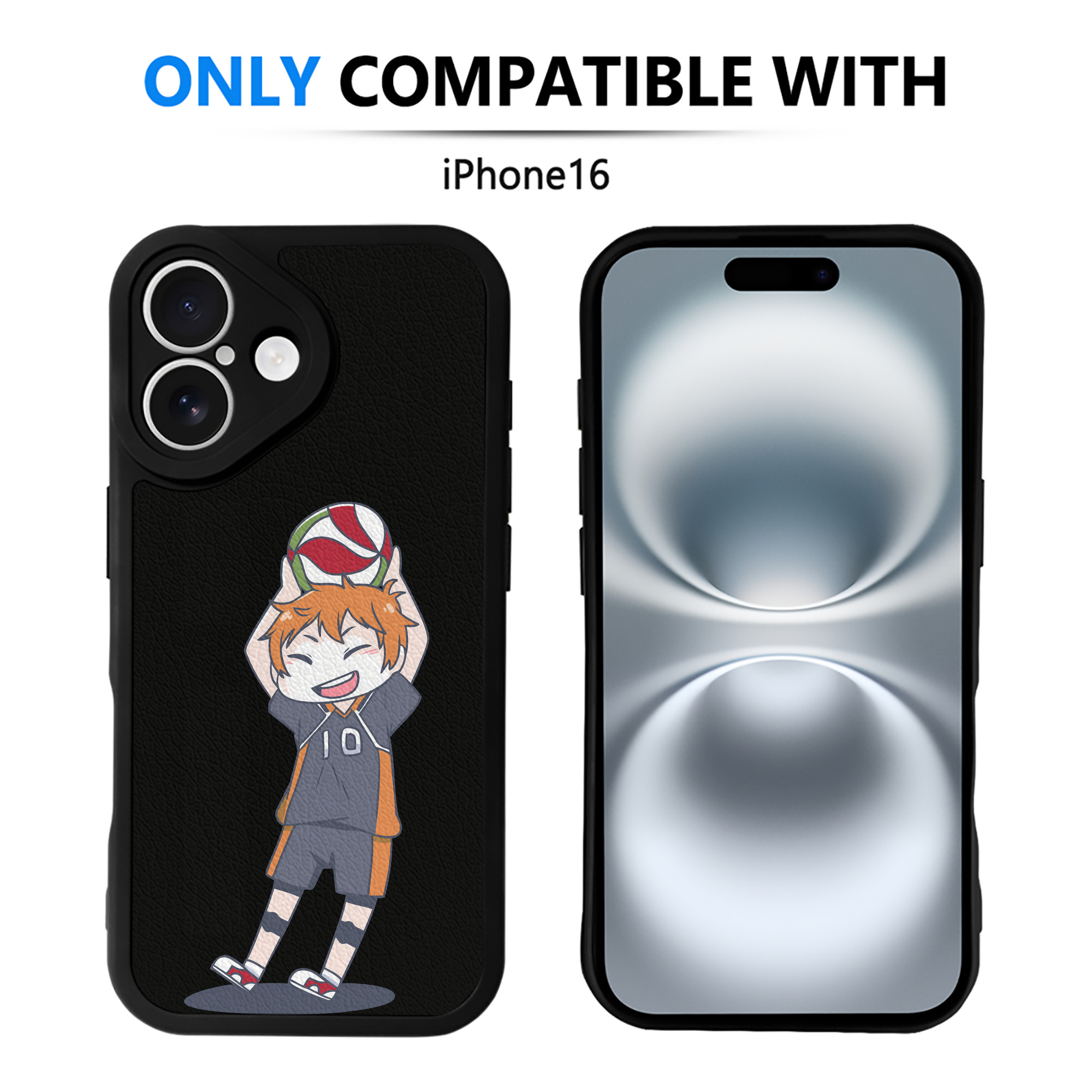 （画像用） ハイキュー!! Haikyu!! 【iPhone 16シリーズ対応】シリコンスマホケース（レザー調） 材質：シリコン